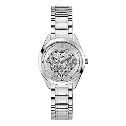 GUESS women quartz watch with stainless steel strap, silver, 16 (model: gw0253l1)