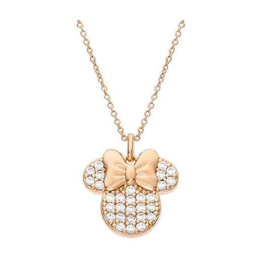 Orecchini Minnie Mouse In Argento E Oro Rosa - Regalo Donna