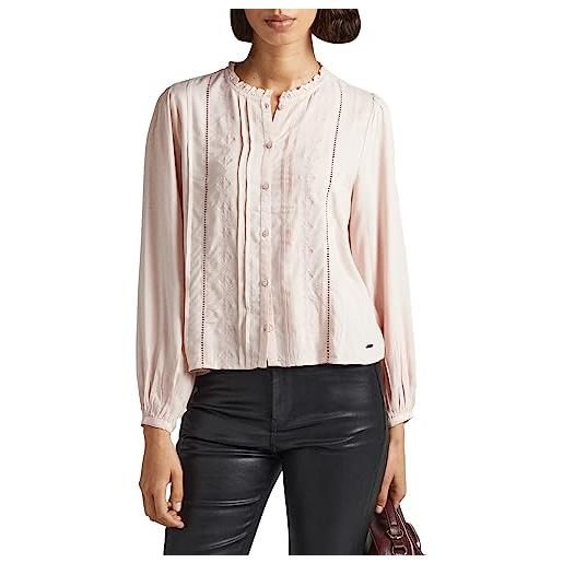 Pepe Jeans galena, blusa donna, rosso (burgundy), l