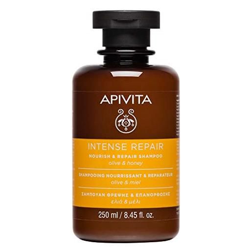 Apivita nourish & repair shampoo with olive & honey 250ml