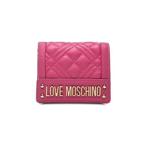 Love Moschino portafogli donna molto piccolo 3 credit card e monete estat jc5601 (fuxia)