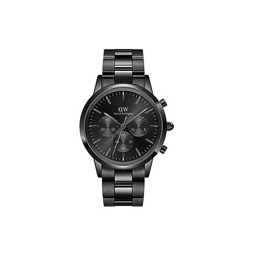 Daniel Wellington iconic orologi 42mm stainless steel (316l) black