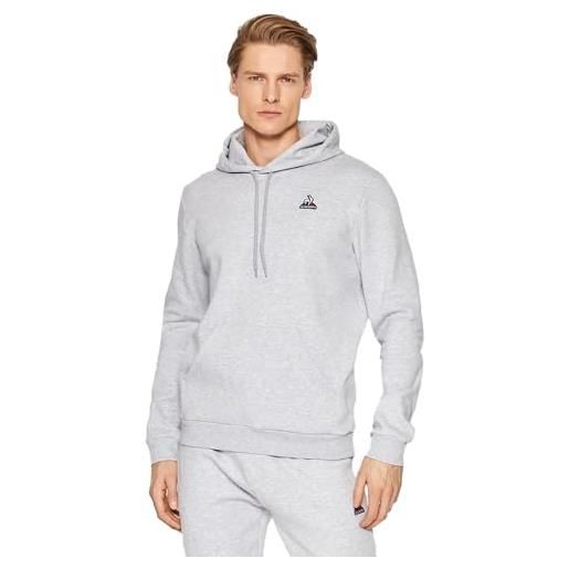 Le Coq Sportif ess hoody n. 1 m felpa con cappuccio, grigio mélange chiaro, m uomo