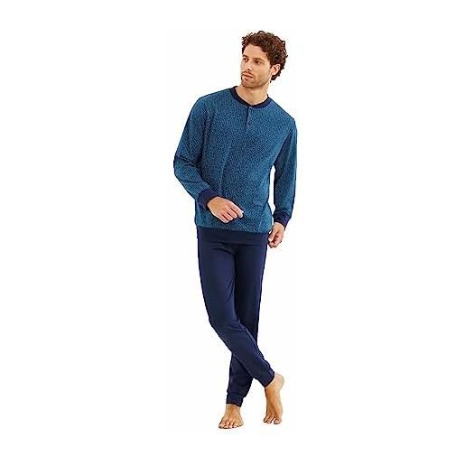 Il granchio pigiama uomo cotone lungo - pigiama uomo cotone leggero - pigiama uomo estivo lungo - pigiama uomo cotone (xl, 1068 grigio)