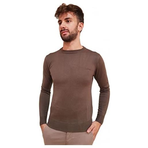 Guess maglia maglione pullover uomo ricamo frontale invernale m2yr03z3052 taglia s colore principale marrone