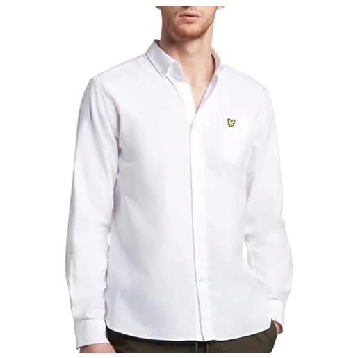 Lyle & Scott uomo camicia oxford leggera regular fit bianco m