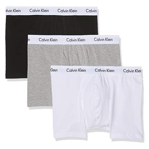 Calvin Klein underware cotton stretch - boxer da uomo, confezione 3 pezzi, nero), xl