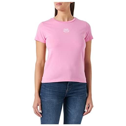 Pinko bussolotto t-shirt jersey coto, n50_rosa-convolvolo, xs donna