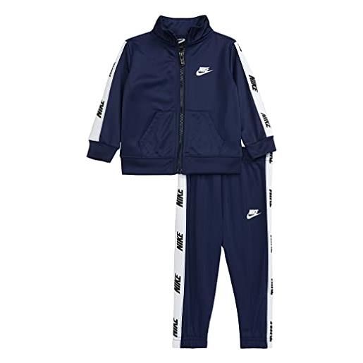 Nike - tuta completa sportswear tricot bimbo giacca e pantaloni 86g796 u90 blu - 6-7 anni, blu