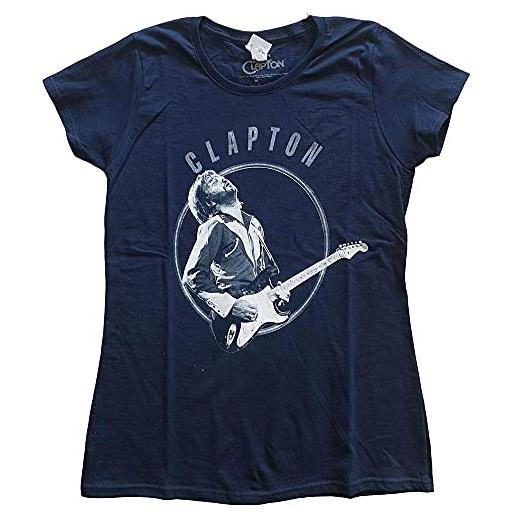 Eric Clapton rock off Eric Clapton ladies t-shirt: vintage photo (x-small) - x-large - blue - ladies