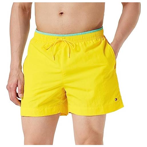 Tommy Hilfiger pantaloncino da bagno uomo lunghezza media, giallo (vivid yellow), xxl