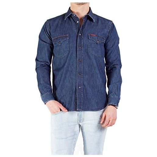 Carrera jeans - camicia in cotone, blu chiaro-blu denim (m)