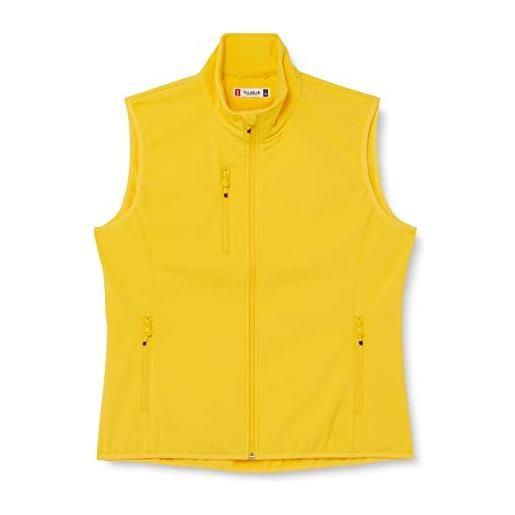 Cli. Que ladies softshell vest, gilet da esterno donna, giallo (yellow), 42 eu