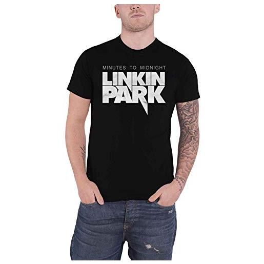 Linkin Park - maglietta ufficiale con logo minutes to midnight, colore: nero nero m