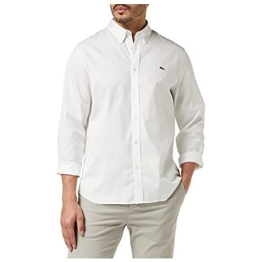 Lacoste ch2933 camicia elegante, blanc, xxl uomo