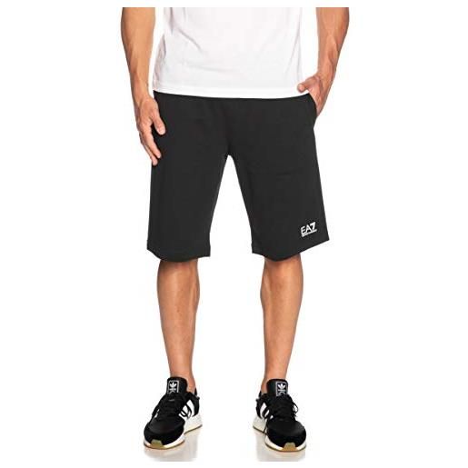 Emporio Armani ea7 uomo bermuda sweat sheat shorts, nero, s