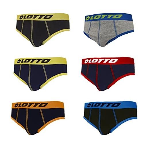 Lotto 6 slip uomo in cotone elasticizzati modelli assortiti (5/l, ls1011)