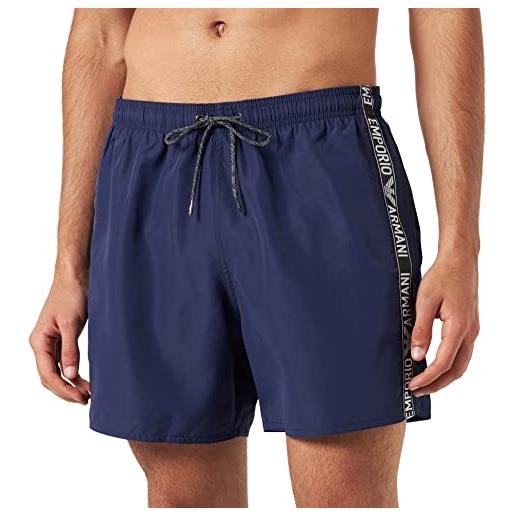 Emporio Armani swimwear men's Emporio Armani denim tape boxer short swim trunks turquoise, 48, turchese
