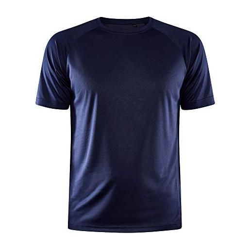 Craft core unify-maglietta da allenamento t-shirt, blu navy, l uomo