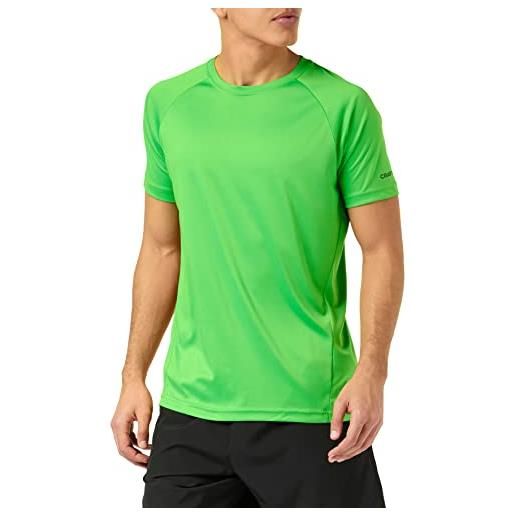 Craft maglietta da allenamento core unify t-shirt, colore: verde, xxl uomo