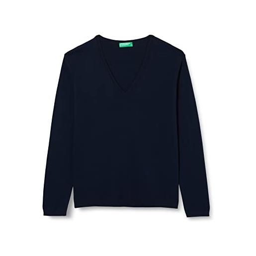 United Colors of Benetton maglia scollo v m/l 1091d4625 maglione, bianco ottico 101, s donna
