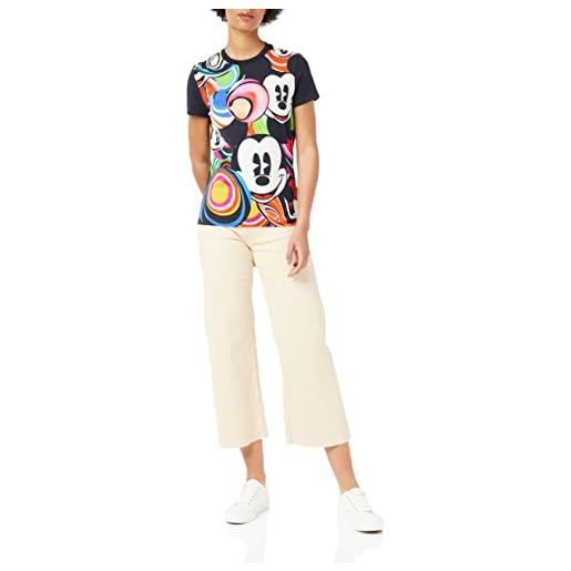 Desigual ts_mickey marbles t-shirt, nero, l donna