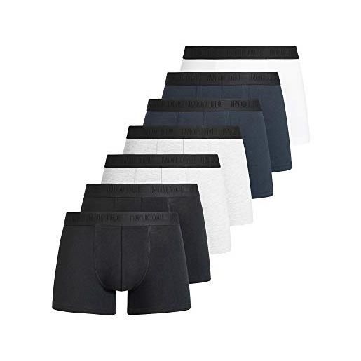 Indicode uomini copenhagen boxer shorts | pacco da 7 boxer black/grey/navy/white l