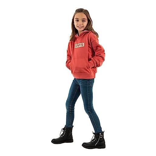 Levi's lvg meet & greet pullover hood bambine e ragazze, mineral red, 14 anni