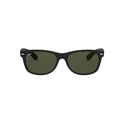 Ray-Ban new wayfarer, occhiali da sole, unisex, 55 mm, schwarz (gestell: schwarz, gläser: grau verlauf 945/57)