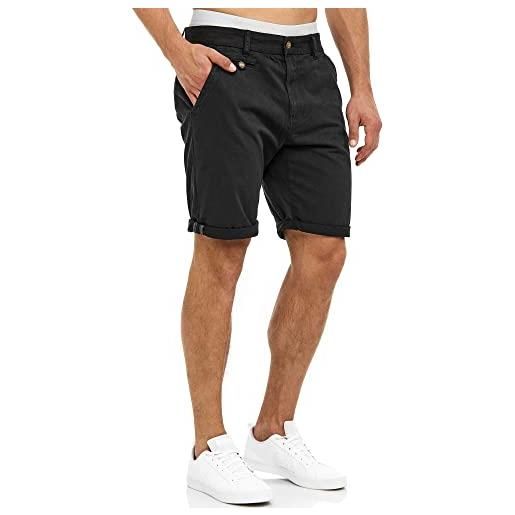 Indicode uomini cuba chino shorts | bermuda pantaloncini chino con 5 tasche new black 3xl