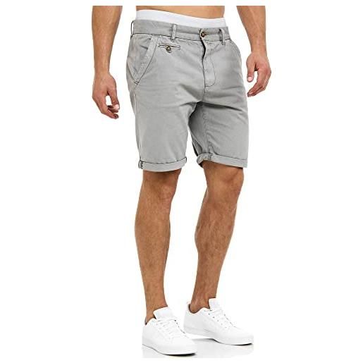 Indicode uomini cuba chino shorts | bermuda pantaloncini chino con 5 tasche light indigo s