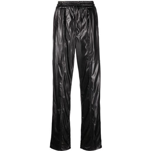 MARANT ÉTOILE pantaloni dritti con vita elasticizzata - nero