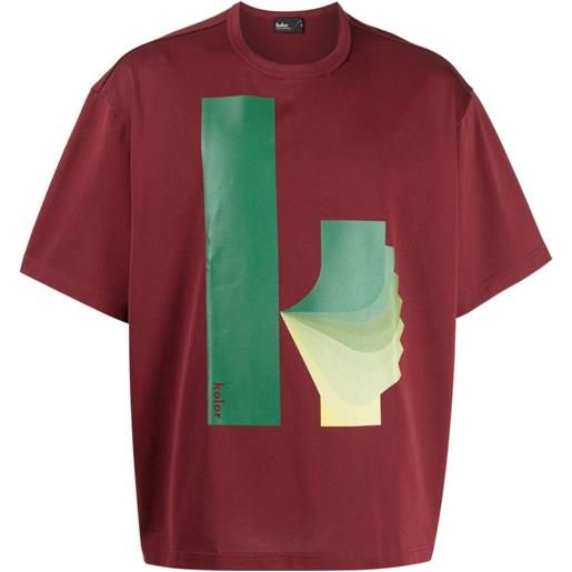 Kolor t-shirt con stampa - rosso