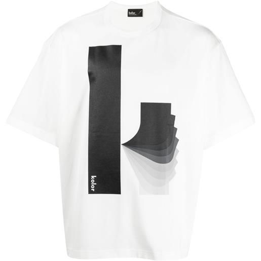 Kolor t-shirt con stampa - bianco