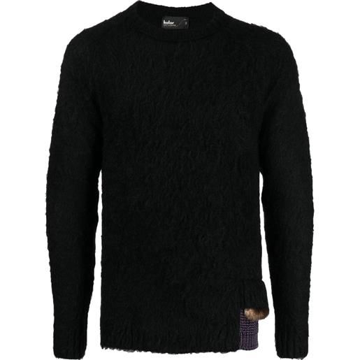 Kolor maglione con dettaglio a contrasto - nero