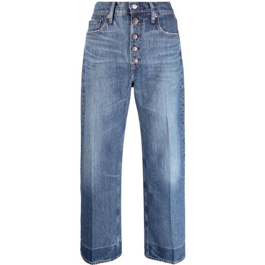 Polo Ralph Lauren jeans a gamba ampia crop - blu