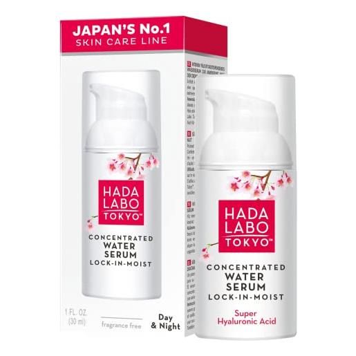Hada Labo Tokyo white concentrated water serum lock-in-moist 30 ml - siero ialuronico - siero ialuronico ad alto dosaggio - mantiene la pelle umida