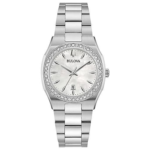 Bulova orologio Bulova surveyor diamonds donna 96r245 acciaio con diamanti