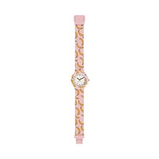 HIP HOP orologio donna summer 2017 quadrante bianco e cinturino in silicone rosa, movimento solo tempo - 3h quarzo