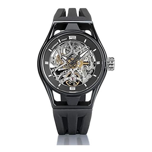 Locman orologio uomo automatico skeleton montecristo nero Locman