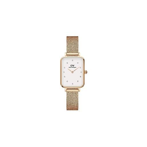 Daniel Wellington quadro orologi 20x26mm double plated stainless steel (316l) and crystals rose gold