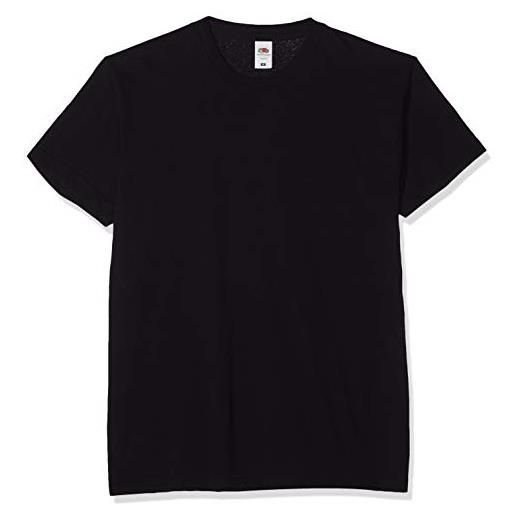 Fruit of the Loom original tee, 3 pack t-shirt, nero (black 36), xxxx-large (manufacturer size: 4xl) (pacco da 3) uomo