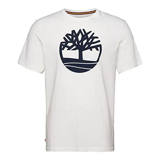 Timberland northwood tfo tree logo short sleeve tee white t-shirt, blanco, s uomo