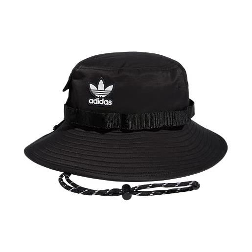 Adidas originals utility boonie bucket hat, unisex - adulto, copricapo a benna, utility boonie bucket hat, nero/bianco, taglia unica