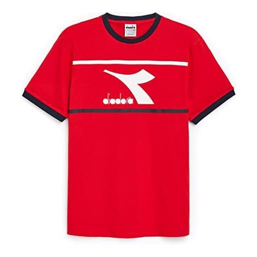 Diadora t-shirt ss slam uomo maglia cotone sport tinta unita logo 102.179298 taglia m colore principale classic navy