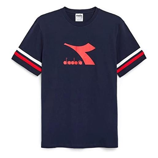 Diadora t-shirt ss slam uomo maglia cotone sport tinta unita logo 102.179298 taglia l colore principale classic navy