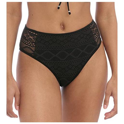 Freya sundance high-waist bikini bottom, m, black