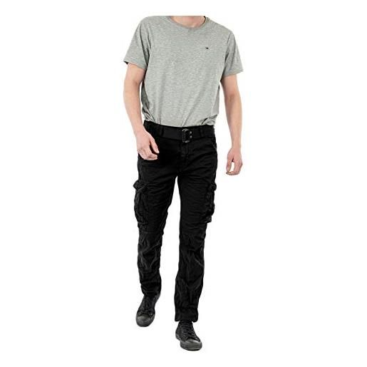 Schott trranger70, pantaloni, uomo, nero (black), 28w