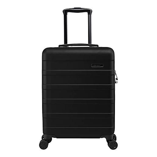 Cabin Max anode, bagaglio a mano, 55x40x20 cm valigia leggera, rigida, con 4 ruote, serratura a combinazione, nero, 55 x 40 x 20 cm