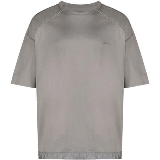 Juun.J t-shirt con ricamo - grigio